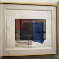 A03. Robert Rauschenberg limited edition signed 1984 lithograph “Faus”. Paper: 13”h x 17”w. Frame: 20”h x 23”w 